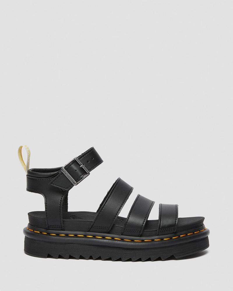 Dr Martens Vegan Blaire Felix Gladiatorsandaler Dame Svarte | Norge 487ZUT